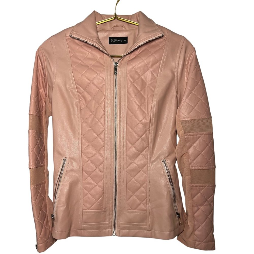 Buffbunny Pink Vegan Leather Jacket- Size xxs